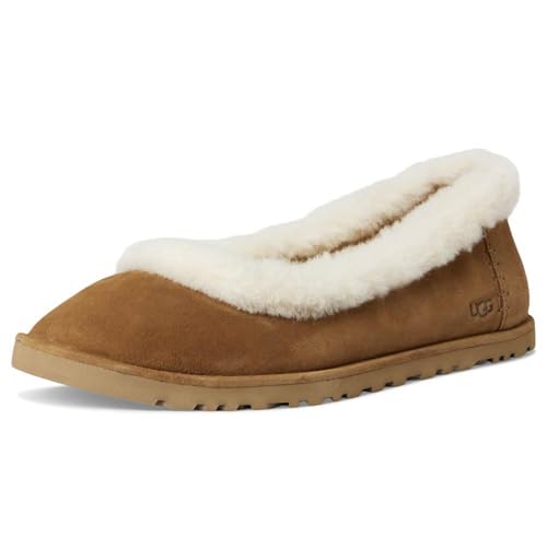 UGG Women's Zora Ballet Flat Shoe, Chestnut, 10 - Image 1