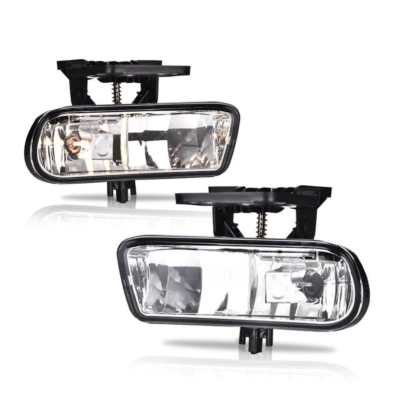 PIT66 Fog Lights Compatible with 0306 GMC Sierra 1500 2500 350007 GMC Sierra ClassicNot fit for DenaliC3 Models Fog Lamp Assembly LeftRight Clear Lens Wire Harness