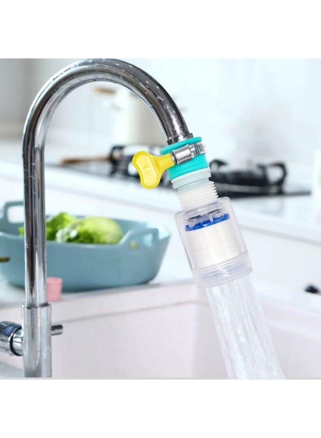 360° Rotating Water Filter Faucet, Kitchen Faucet Filter with 6 Additional Filters, Hard Water Filter Spray Head Extender, Splash-Proof Soft Water Faucet Filter for Home, Kitchen, and Bathroom - Image 3