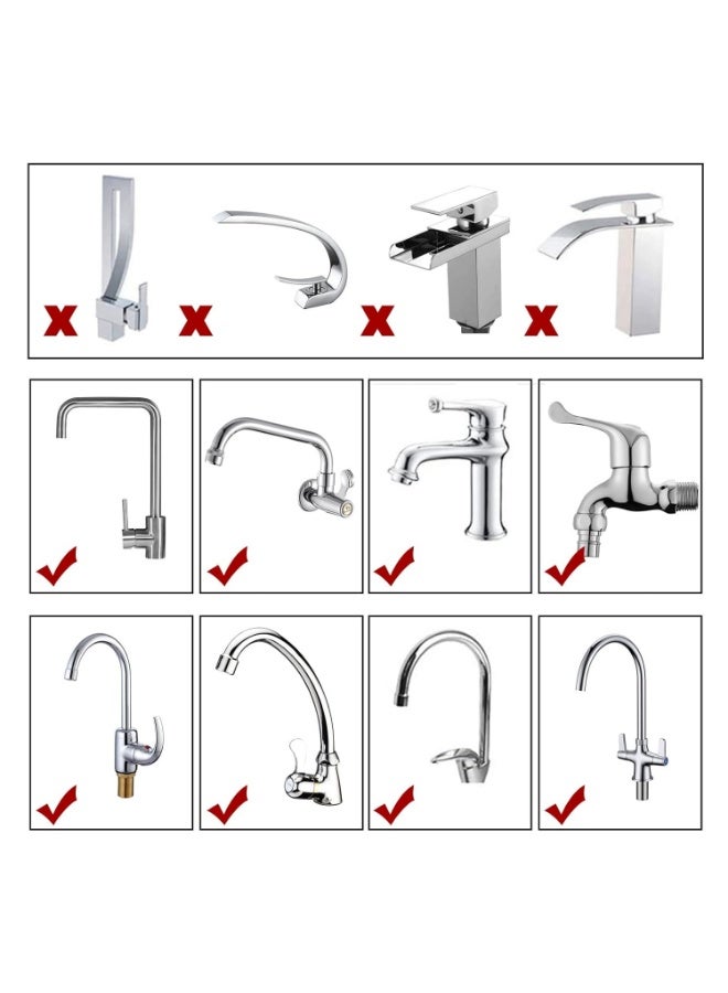 360° Rotating Water Filter Faucet, Kitchen Faucet Filter with 6 Additional Filters, Hard Water Filter Spray Head Extender, Splash-Proof Soft Water Faucet Filter for Home, Kitchen, and Bathroom - Image 4