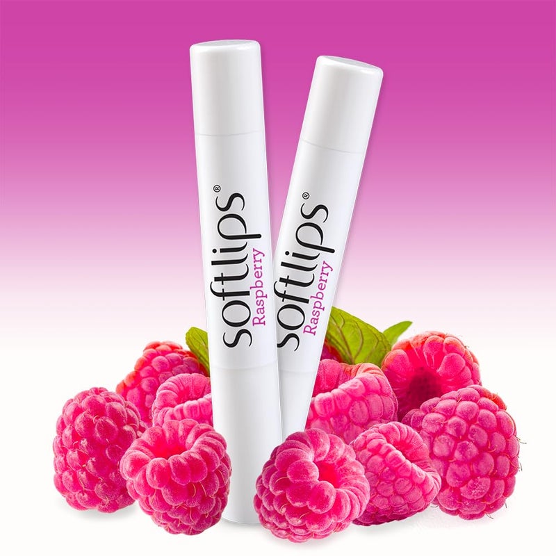 Softlips Raspberry Lip Balm with Green Tea Extract 2-Pack with SPF 20 - Hydrating Protection for Smooth, Delicious Lips - Image 2