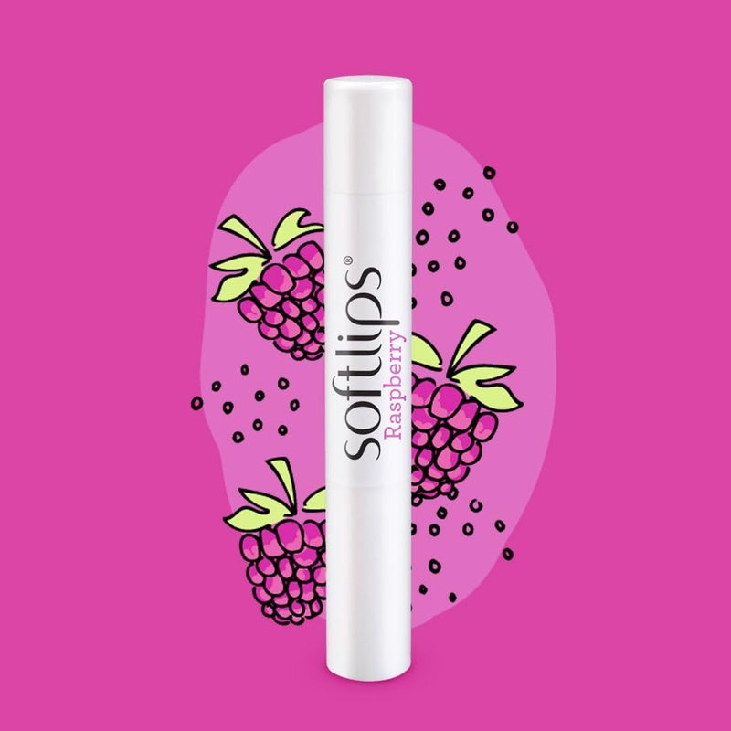 Softlips Raspberry Lip Balm with Green Tea Extract 2-Pack with SPF 20 - Hydrating Protection for Smooth, Delicious Lips - Image 4