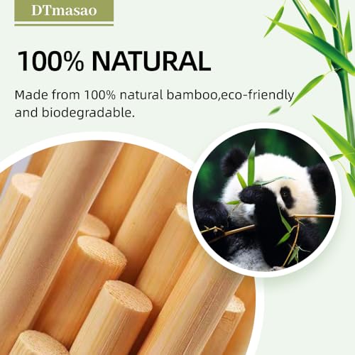 Dtmasao 50 PCS Dowel Rods Wood Sticks Wooden Dowel Rods 38 x 12 Inch Unfinished Bamboo Sticks for Crafts and DIYers - Image 3