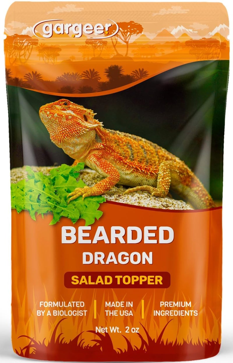 Gargeer 2oz Bearded Dragon Food Supplement Flower Salad Mix Topper Supercharge Juveniles Adults Appetite Health Immune System Complete Diet Rich with Vitamins Made in The USA Enjoy - Image 2