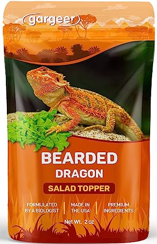 Gargeer 2oz Bearded Dragon Food Supplement Flower Salad Mix Topper Supercharge Juveniles Adults Appetite Health Immune System Complete Diet Rich with Vitamins Made in The USA Enjoy - Image 1