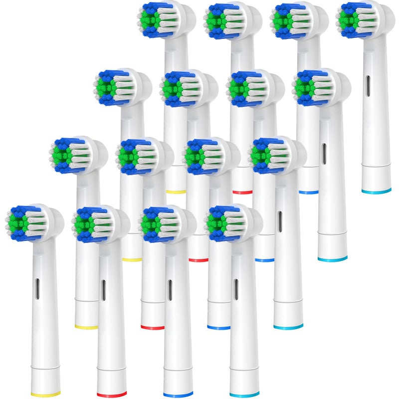 Replacement Toothbrush Heads Compatible with OralB Braun 16 Pcs Professional Electric Toothbrush Heads Brush Heads for Oral B Replacement Heads Refill Pro 50010001500300037575000700075008000