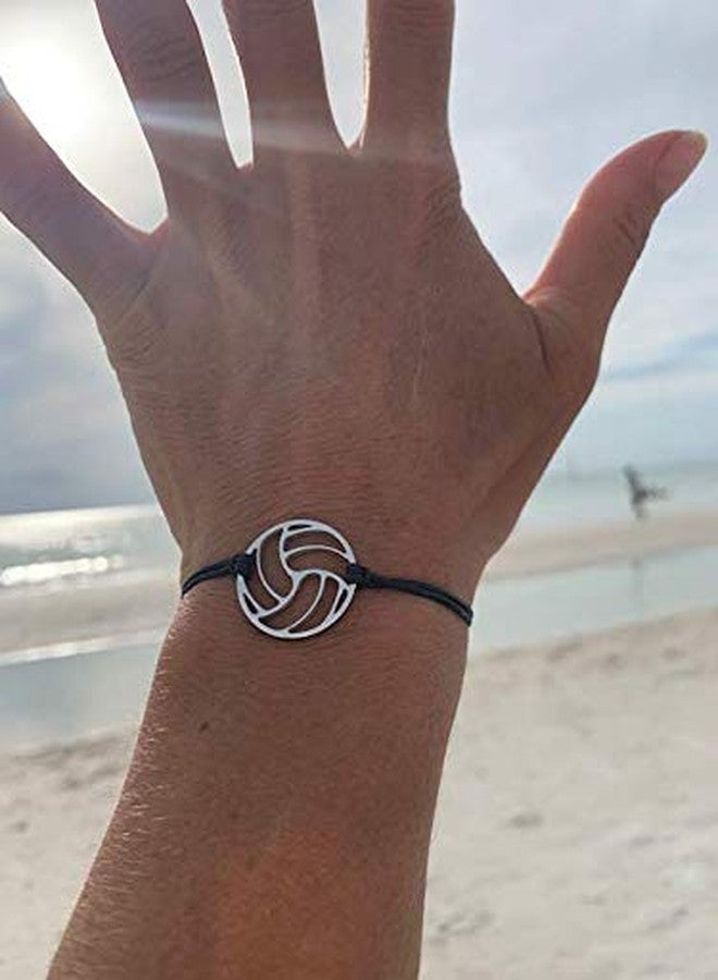 Sportybella Volleyball Bracelet - Waterproof Volleyball Jewelry, Tarnish Free Stainless Steel Adjustable Charm Bracelet with Volleyball Charm -Gift for Female Volleyball Player - Image 4