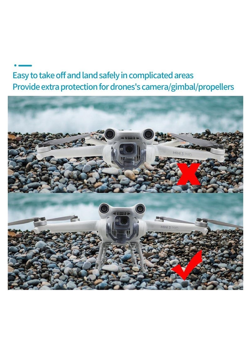 Excefore حامل حماية وداعم لمعدات الهبوط لـ Mini 3 Pro Extender متوافق مع DJI Mavic Mini 3 Pro  - Image 4