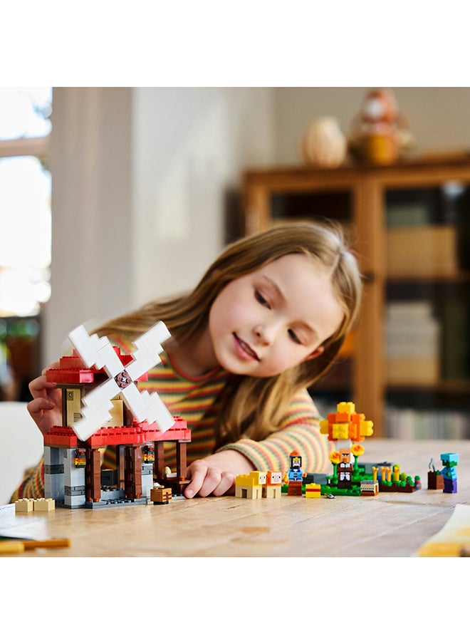 LEGO - Minecraft The Windmill Farm Toy, Video-Game Adventure Set With Models And Equipment, Zombie-Themed Gift For Kids, Building Playset For Boys And Girls Aged 8 And Over (462 Pieces) 21262 - Image 1