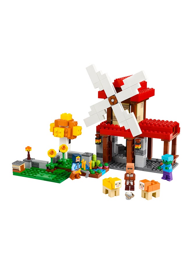 LEGO - Minecraft The Windmill Farm Toy, Video-Game Adventure Set With Models And Equipment, Zombie-Themed Gift For Kids, Building Playset For Boys And Girls Aged 8 And Over (462 Pieces) 21262 - Image 1