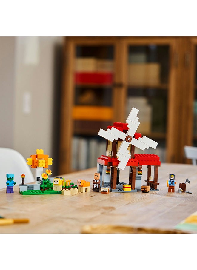 LEGO - Minecraft The Windmill Farm Toy, Video-Game Adventure Set With Models And Equipment, Zombie-Themed Gift For Kids, Building Playset For Boys And Girls Aged 8 And Over (462 Pieces) 21262 - Image 1