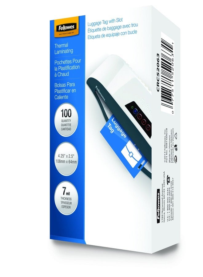 Fellowes, Hot Laminating Pouches, 7 Mil, Luggage Tag, 100 per Pack (52063) - Image 2