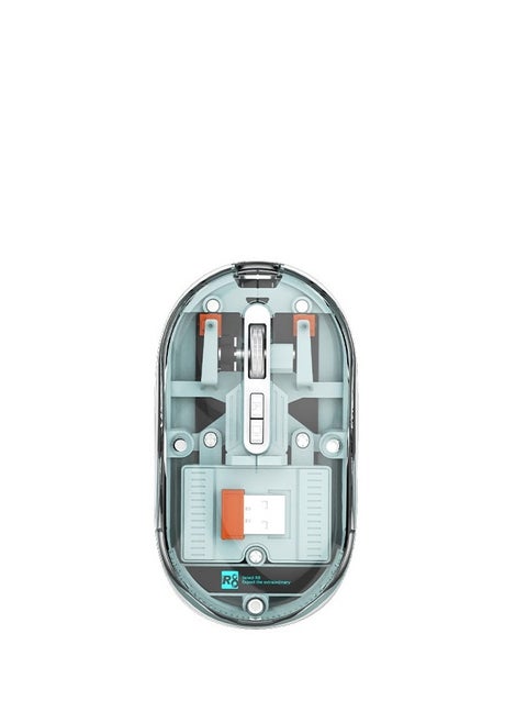 R8 1766 Rechargeable Transparent Dual-Mode Mouse – Bluetooth / 2.4G Wireless Connection – Silent Clik – 6D – Power Saving on/off button – 1600DPI – 500mAh – For Office Business