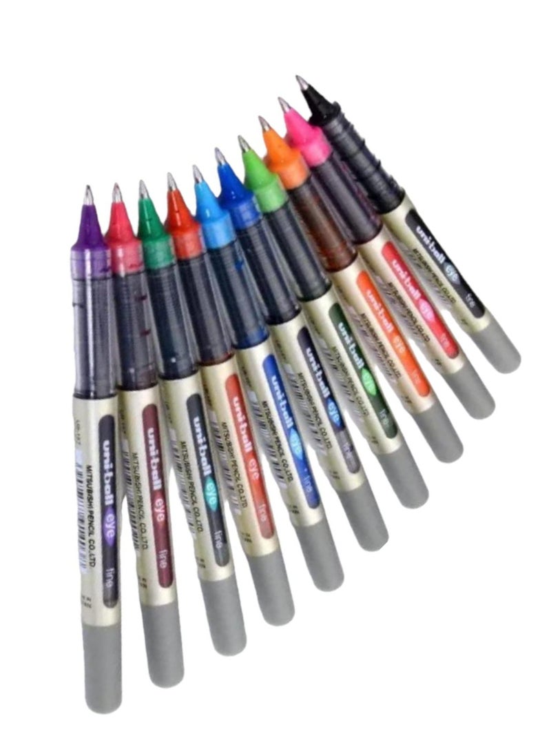 Uniball Uni-Ball Multi-Colour Fountain Pen Set, 10 Pens  - Image 1