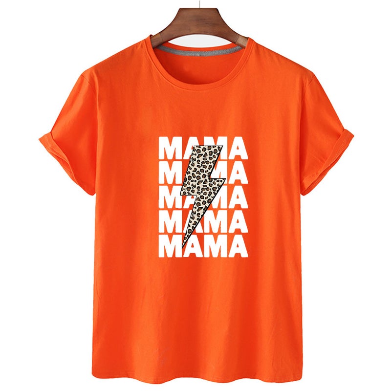 Independent Station Senior Mom 2023 Letter Simple Printing Loose Short-Sleeved T-Shirt Spot Women'S Clothing - Image 1