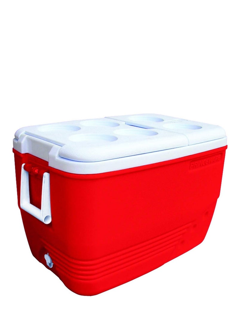 PRINCEWARE 30-Litre Ice Box Thermo insulated Picnic Cool Box-Thermo Keeper Container Expanded Cooler Fishing Ice Box-Red - Image 1