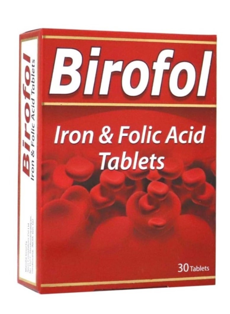 بيروفول 30 حبة ، أقراص الحديد وحمض الفوليك