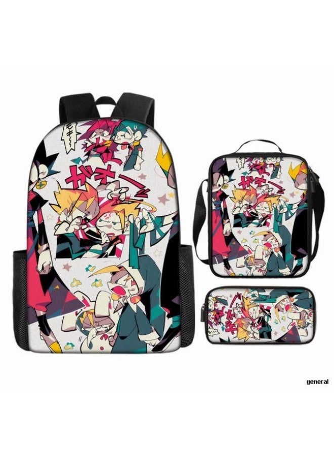 عام حقيبة الظهر المطبوعة الشائعة - مجموعة حقيبة الظهر المكونة من ثلاث قطع (يمكن استخدامها للطلاب والأطفال والأصدقاء للنزهات وتسلق الجبال وما إلى ذلك) - 97 - Image 1