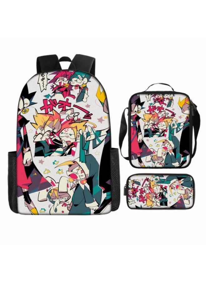 عام حقيبة الظهر المطبوعة الشائعة - مجموعة حقيبة الظهر المكونة من ثلاث قطع (يمكن استخدامها للطلاب والأطفال والأصدقاء للنزهات وتسلق الجبال وما إلى ذلك) - 97 - Image 2