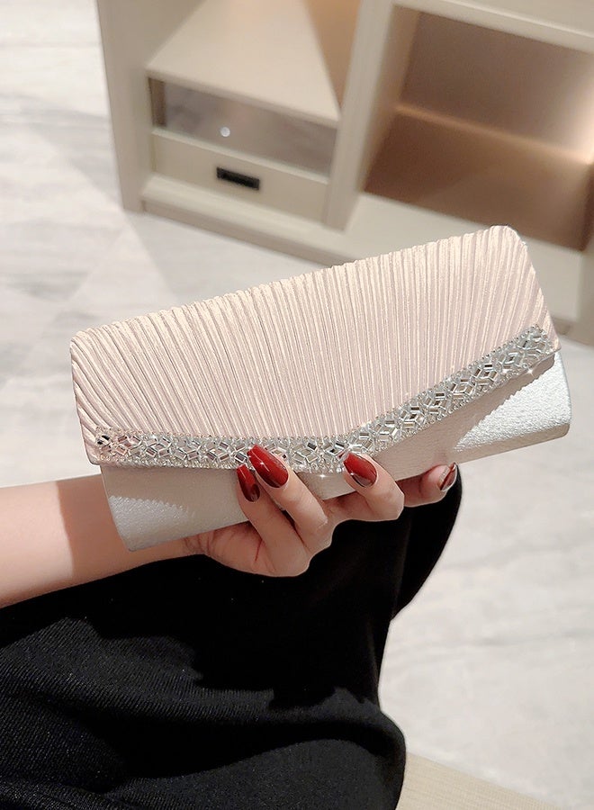 DUNISO Womens Clutch Bag, Sparkly Evening Clutch Purse, Champagne Shoulder Bag with Removable Chain, Crossbody Envelope Bag for Formal Dress Bride Wedding Prom Party - Image 4