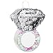Juvale Diamond Ring Pinata  Interactive Bridal Shower Games  Bachelorette Party Decor  Accessories  Durable Metallic Finish for Engagement Party Decor  72 x 71 x 11 in Silver  Pink - Image 4