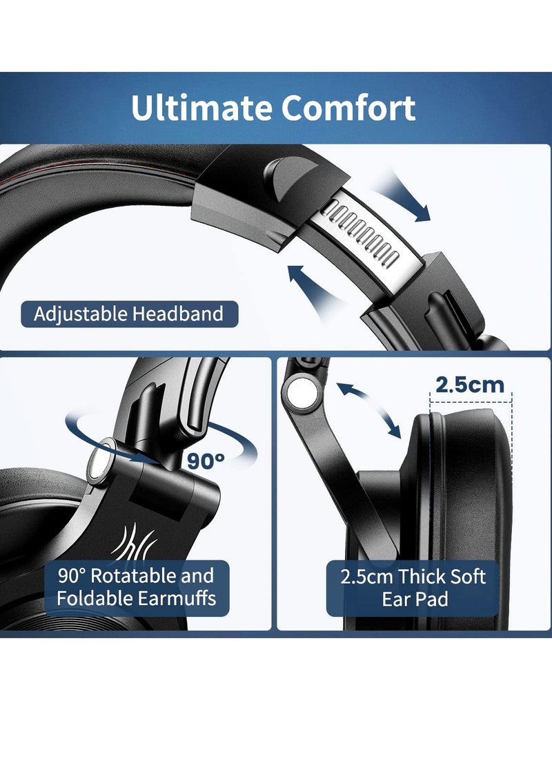 OneOdio - OneOdio A71 Wired Over Ear Headphones Professional Adapter-Free Monitor Recording & Mixing Headphones For Electric Drum Piano Guitar Amp - Image 1