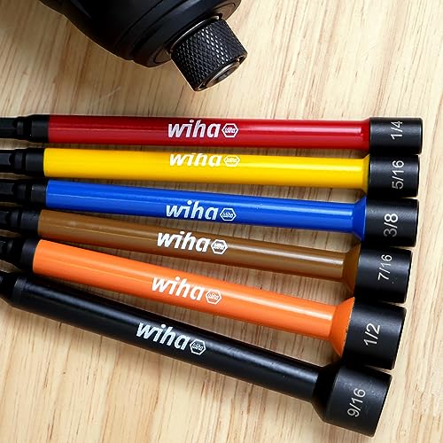 Wiha 94400 12 Piece Color Coded Magnetic Nut Setter SAE-Metric Set in Roll-up Pouch - Image 5