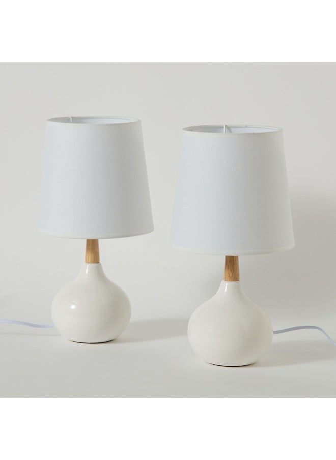 Home Box - Ashra 2-Piece Ceramic Table Lamp Set 40 X 19 Cm - Image 1