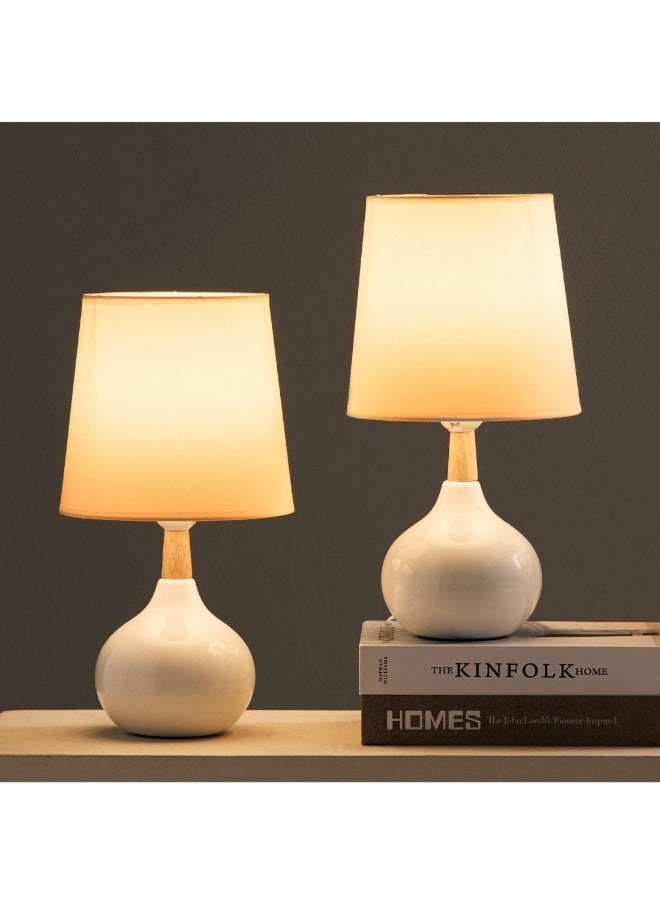 Home Box - Ashra 2-Piece Ceramic Table Lamp Set 40 X 19 Cm - Image 1