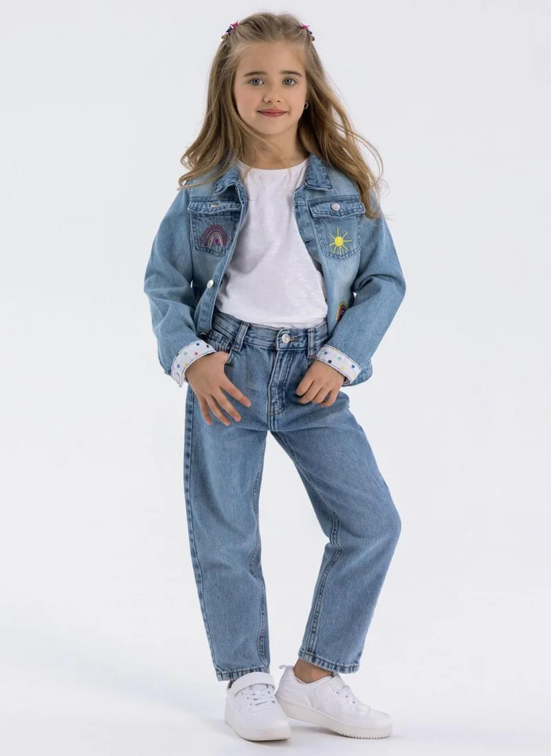 MINOTI Kids Girls Denim Mom Jeans