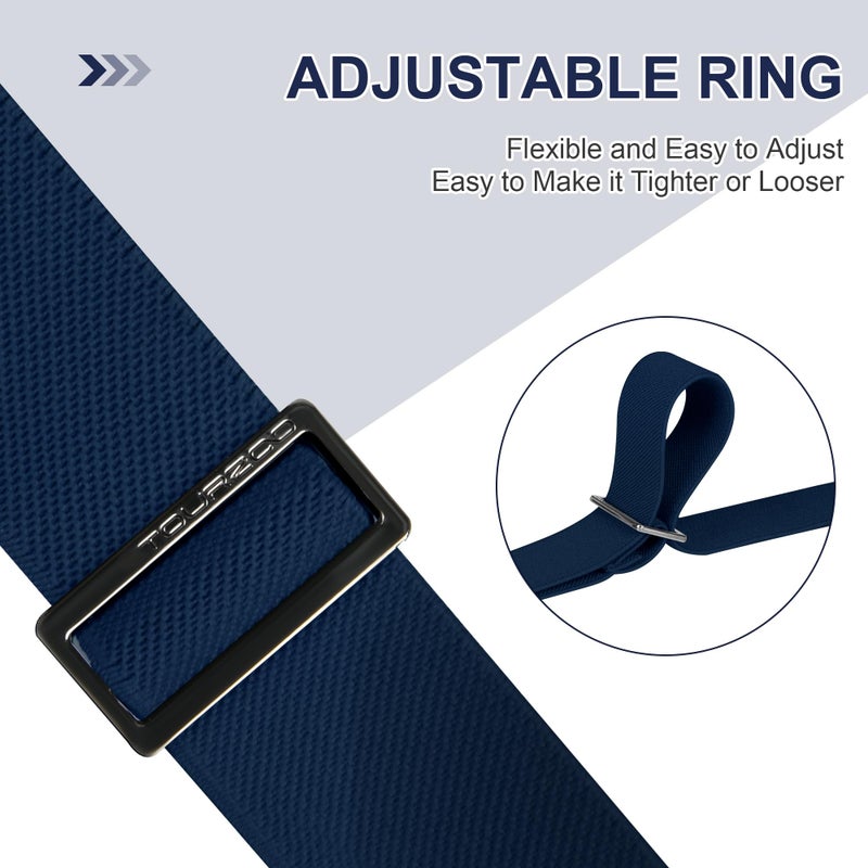 TOURZOO No Show Invisible Belt for Women/Men Elastic Web Strap Waist Stretch Belt with Flat Buckle for Jeans Pants Dresses - Image 3