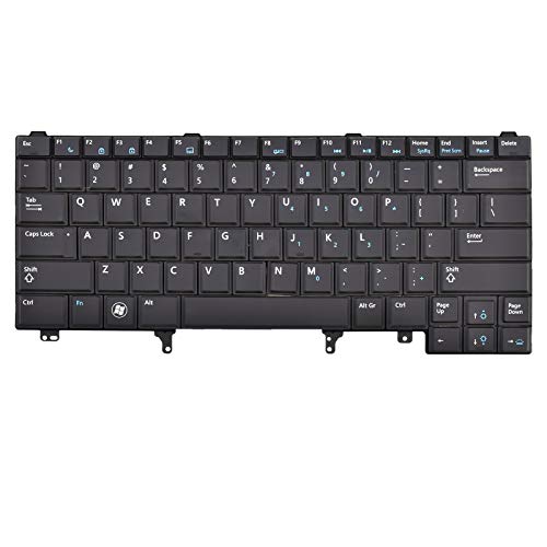 SUNMALL Replacement Keyboard with Backlit Compatible with Dell Latitude E5420 E5430 E6220 E6320 E6330 E6420 E6430 E6440 Series US Layout Black (Without Pointer Stick) - Image 2