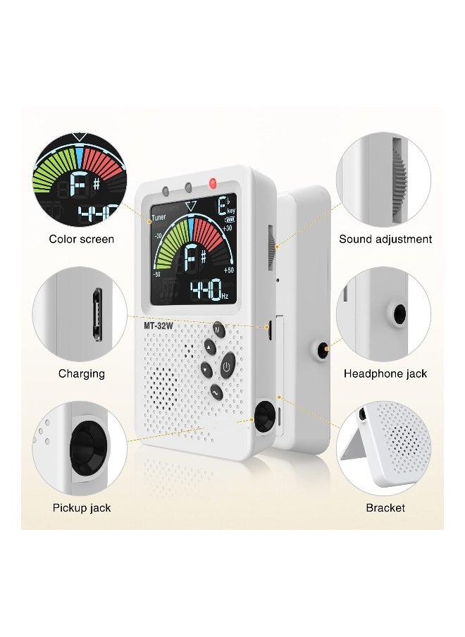 Generic Rechargeable 3 In 1 Guitar Metronome Tuner for Guitar, Bass, Violin, Ukulele Chromatic Multifunction Tuner  - Image 5