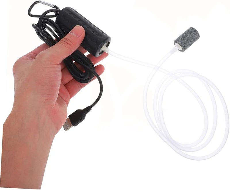 Black Silent USB Air Pump Low Noise Aquarium Air Compressor for Small Medium Fish Tanks - Image 4