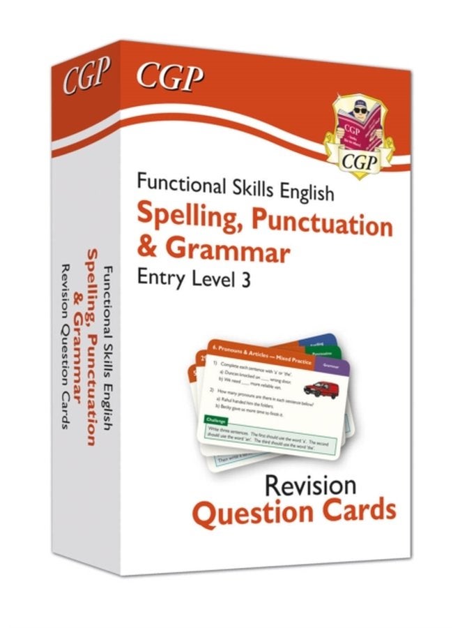 Functional Skills English Revision Question Cards Spelling Punctuation Grammar Entry Level 3 - Hardback