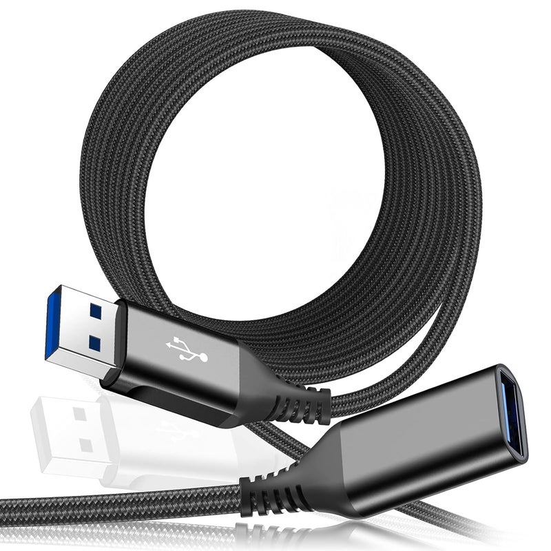 Global simple assemble options USB 3.0 Extension Cable 2M, Type A Male to Type A Female, USB Extender Cord, High-Speed Data Transfer (5Gbps) for Printer, Scanner, Camera, Hard Drive, USB Disk, Mouse, Xbox, Keyboard-Black Home & light industrial compatible - Image 1
