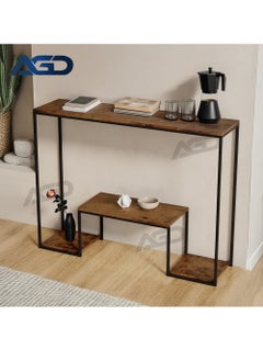 AGD Modern Design Professional 3-Tier Console Table with Storage Shelf, Suitable for Coffee Equipment, Entryway and Living Room Table, Size 110*25*86cm  - Image 2