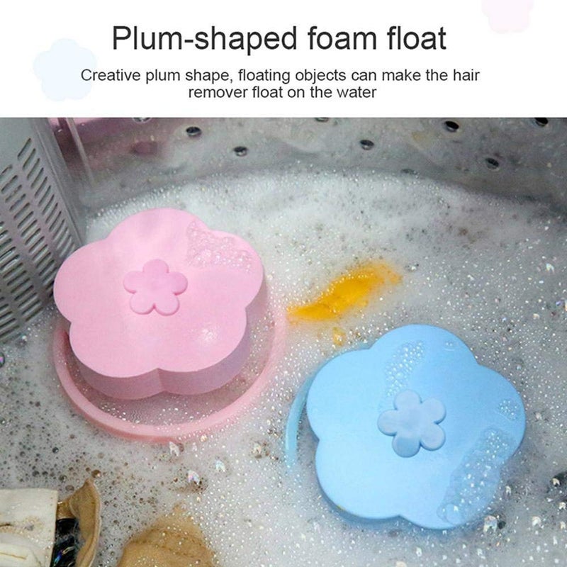 PallRin Combo Flower Shape Home Washing Machine Floating Net Bag Hair Removal Ball Debris Thread Cleaning Filter Net Lint Mesh Bag 2 Nos Washing Machine Ball Wash Without Detergent6No RandomColor  - Image 4
