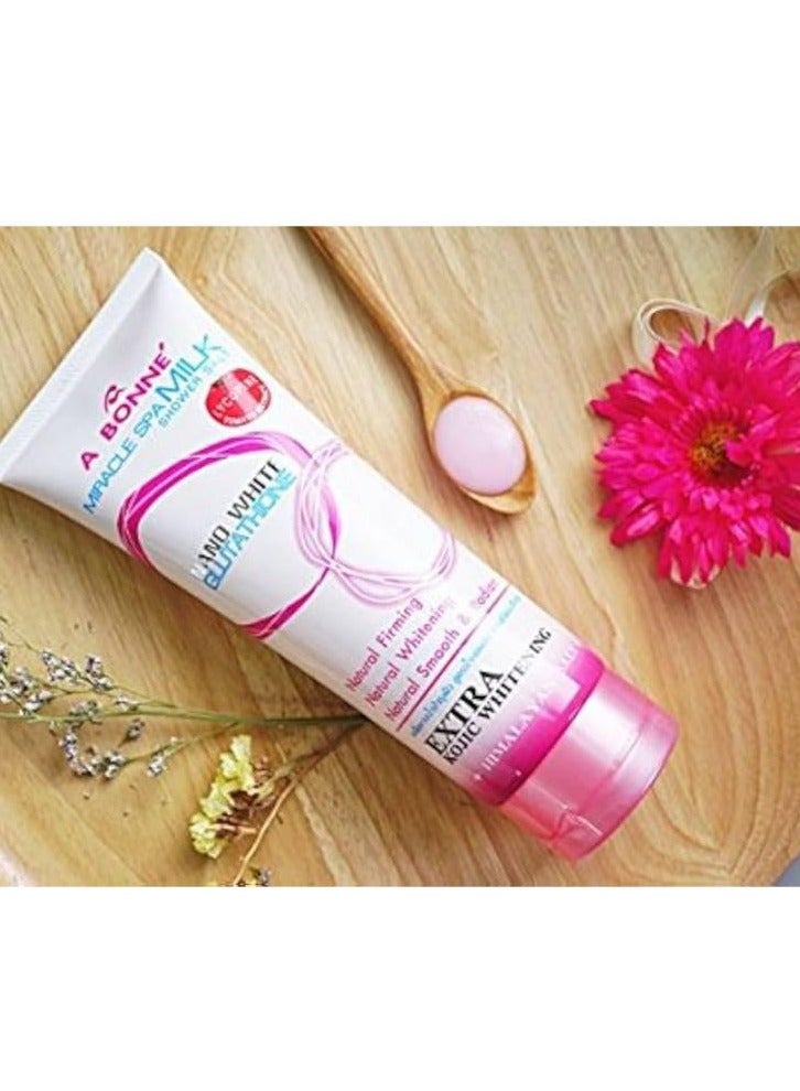 A BONNE miracle spa milk shower salt + lycopene nano white glutathione 350 g - Image 1