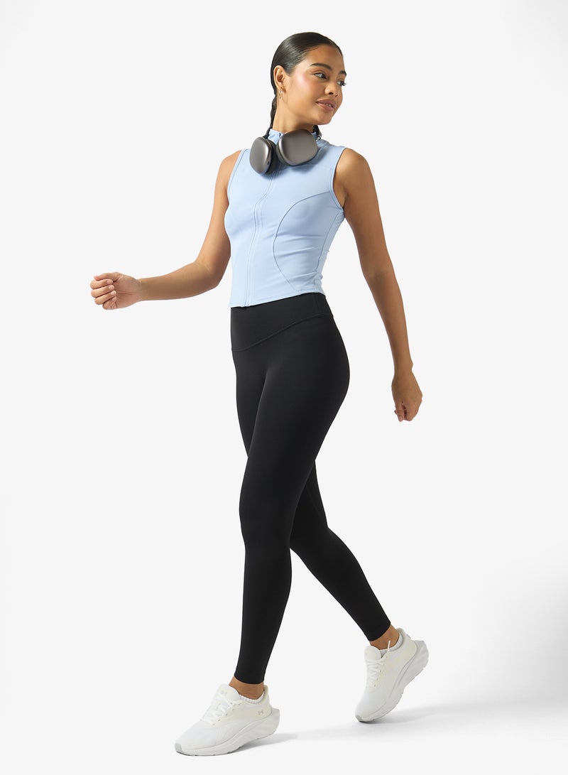 FRWD Seamless Body Contour Zip Up Sleeveles Top - Image 4