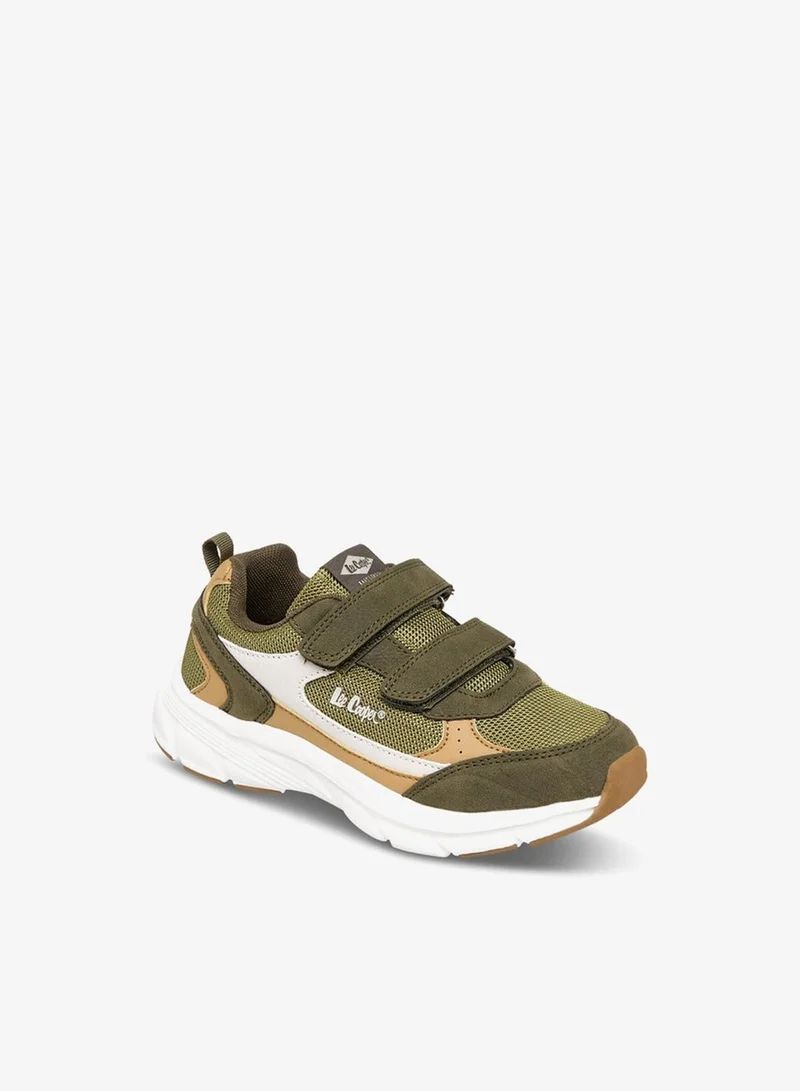 Lee Cooper Boys' Panelled Sneakers with Hook and Loop Closure