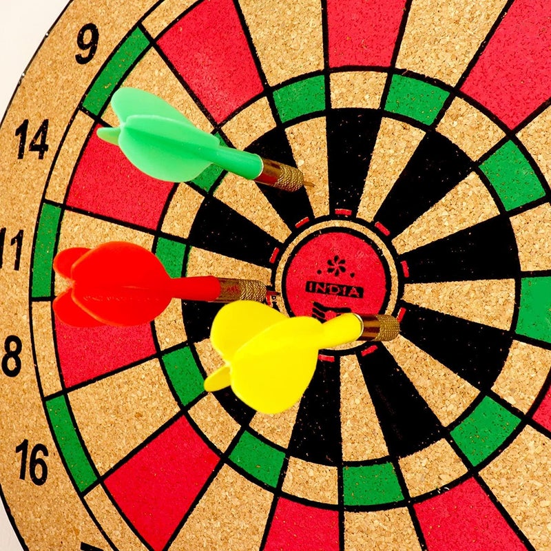 SPANCO Wooden Double Sided Dart Board Family Game Set for Kids and Adults - Image 4