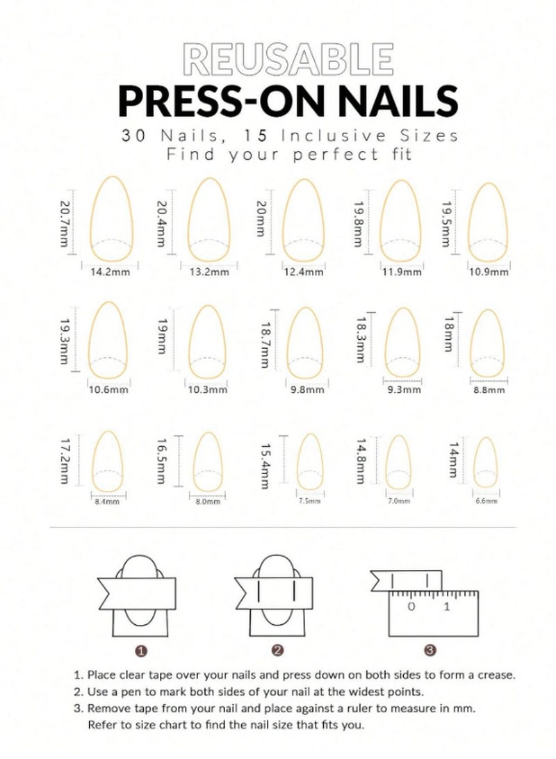 Generic 24pcs Glossy Dark Green Almond Press-On Nails – Reusable Artificial Nail Set with Mixed Sizes for Full DIY Manicure – Medium Length, Elegant Curved Shape for Everyday Wear & Special Occasions  - Image 5