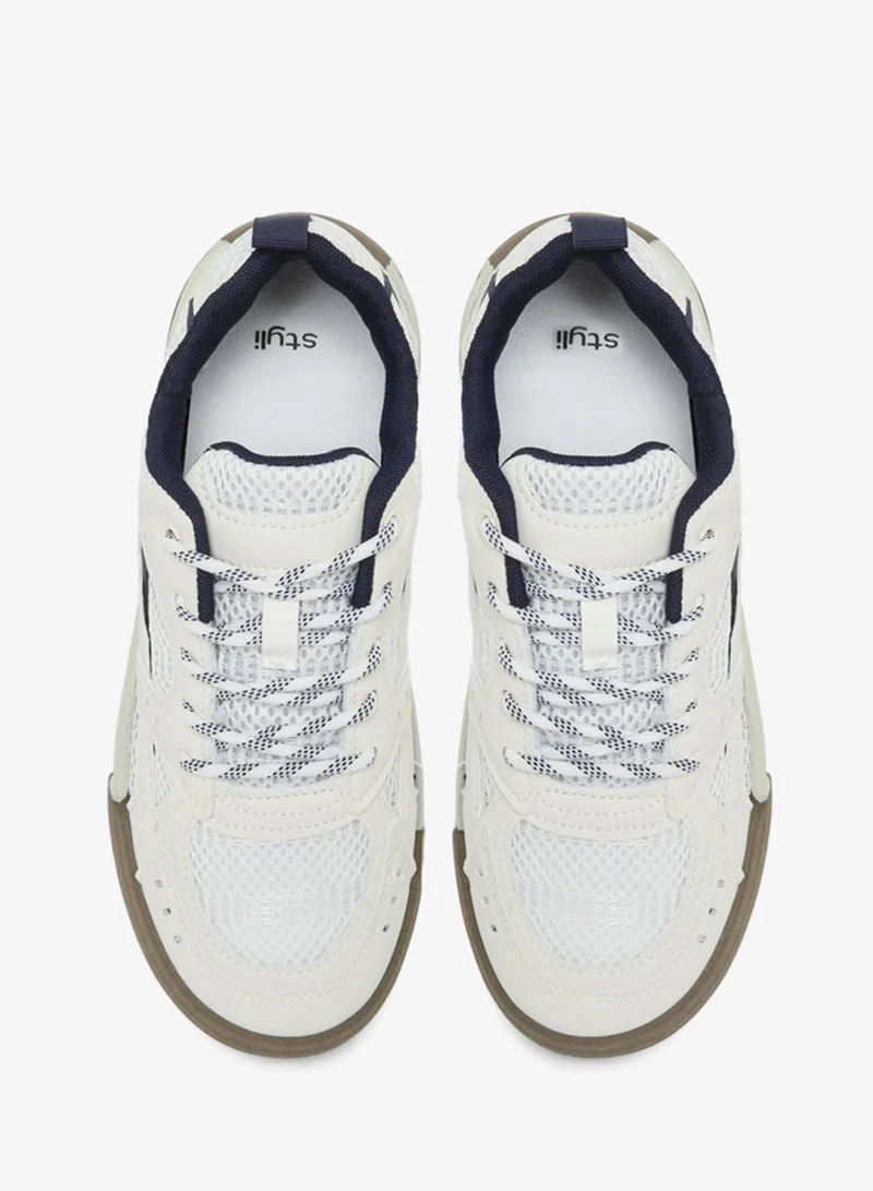 Styli Active  Textured Lace Up Sneakers for Women | Best Price UAE