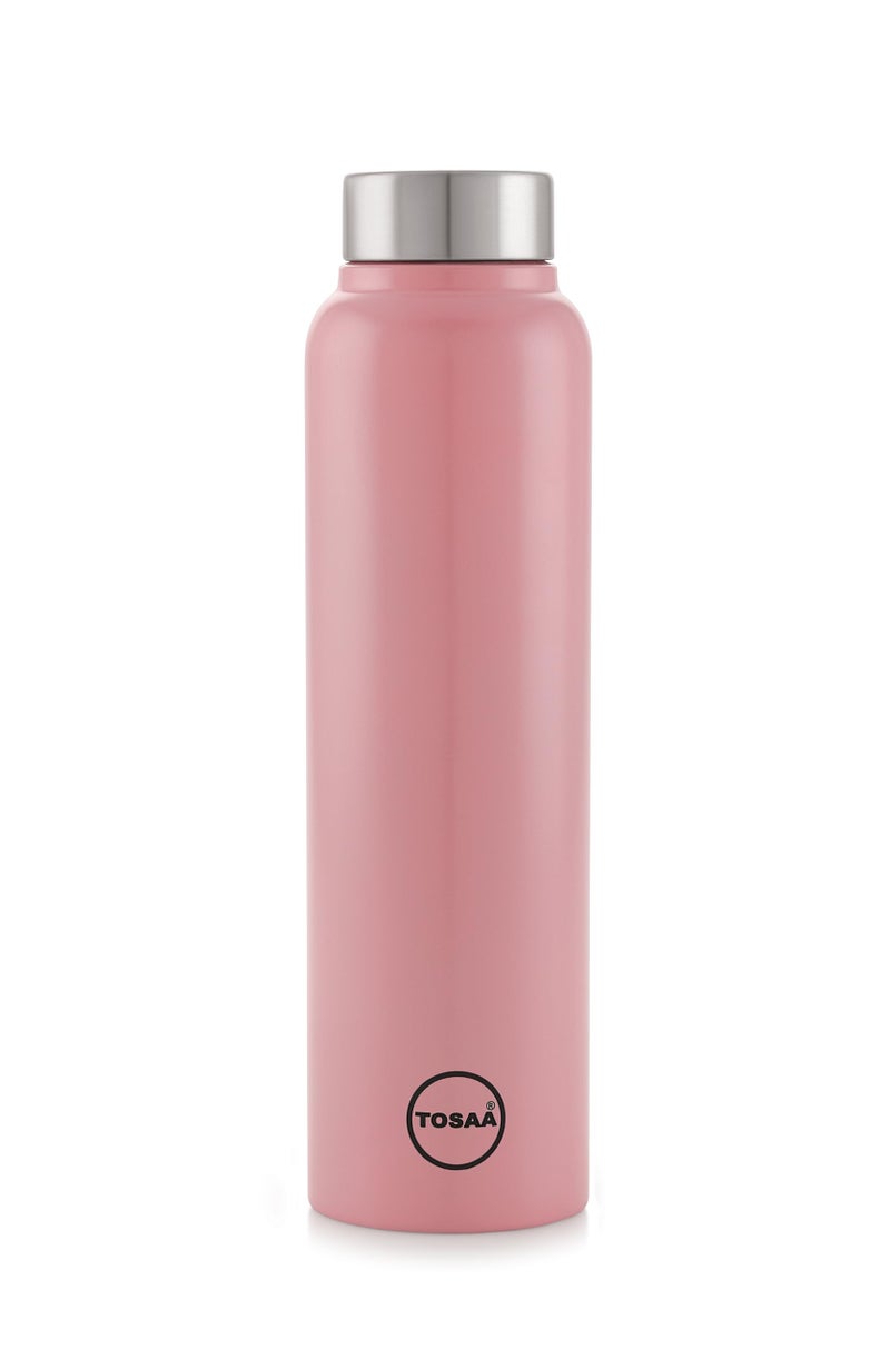Tosaa Stainless Steel Sleek Design Sports/Fridge Wide Mouth Water Bottle 900ml, Pestal Pink| Eco Friendly | BPA Free | Water Bottle for Office, Gym, School, Yoga, Trekking, Men, Women and Kids - Image 1