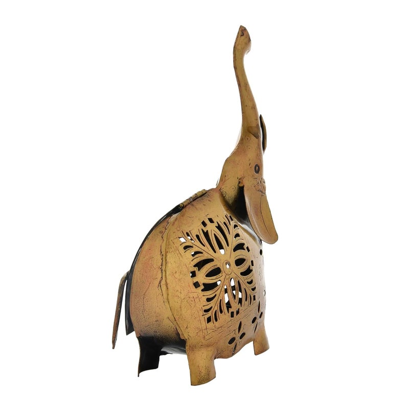 CRAFTAM Iron Elephant Tealight Candle Holder Stand Showpiece Statue for Home Living Room Decoration 1 Piece - Image 5