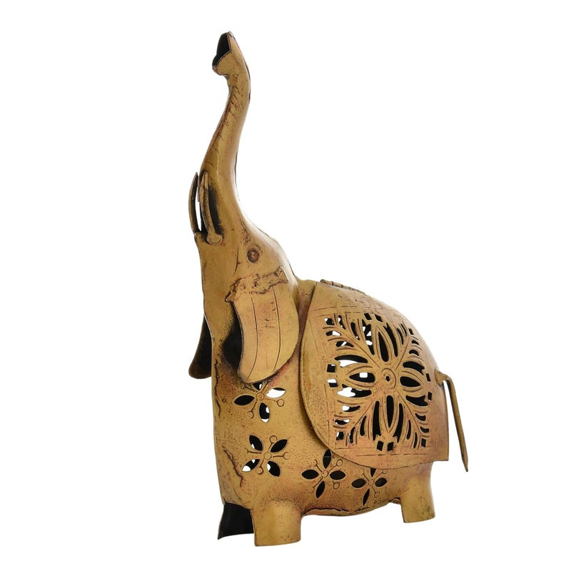 CRAFTAM Iron Elephant Tealight Candle Holder Stand Showpiece Statue for Home Living Room Decoration 1 Piece - Image 4