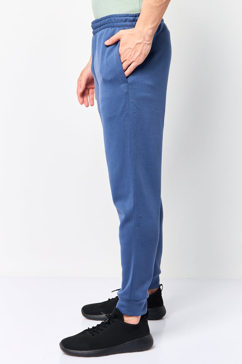 MOTION Men Sportswear Fit Drawstring Outdoor Track Pants, Dusty Blue - Image 3