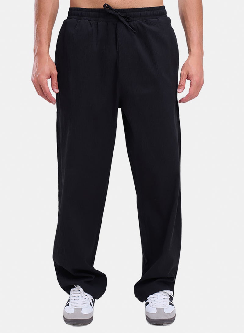 bowline Black Textured Sweatpant - Image 1