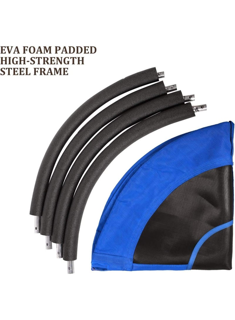 GUDOO مقعد أرجوحة عش 110 سم للأطفال – للأطفال للداخلية والخارجية، أرجوحة دائرية كبيرة على شكل صحن، سعة تحمل 500 رطل، مناسبة للأشجار، الفناء الخلفي، ملاعب الأطفال، سهلة التركيب، باللون الأزرق. - Image 3